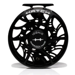 Hatch Iconic 11 Plus Fly Reel -Orvis Shop Iconic11PlusReelBlackSilverMidArborfront