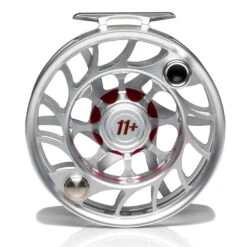Hatch Iconic 11 Plus Fly Reel -Orvis Shop Iconic11PlusReelClearRedLargeArborBack