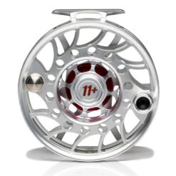Hatch Iconic 11 Plus Fly Reel -Orvis Shop Iconic11PlusReelClearRedMidArborBack