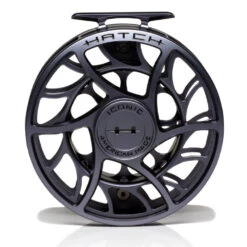 Hatch Iconic 11 Plus Fly Reel -Orvis Shop Iconic11PlusReelGreyBlackLargeArborFront