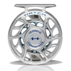 Hatch Iconic 3 Plus Fly Reel -Orvis Shop Iconic3PlusReelClearBlueLargeArborFront
