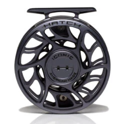 Hatch Iconic 4 Plus Fly Reel -Orvis Shop Iconic4PlusReelGreyBlackLargeArborFront