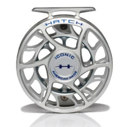 Hatch Iconic 5 Plus Fly Reel -Orvis Shop Iconic5PlusReelClearBlueLargeArborFront