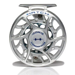 Hatch Iconic 5 Plus Fly Reel -Orvis Shop Iconic5PlusReelClearBlueMidArborFront