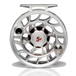 Hatch Iconic 5 Plus Fly Reel -Orvis Shop Iconic5PlusReelClearRedLargeArborBack