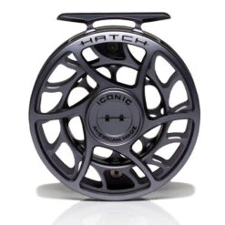 Hatch Iconic 5 Plus Fly Reel -Orvis Shop Iconic5PlusReelGreyBlackLargeArborFront