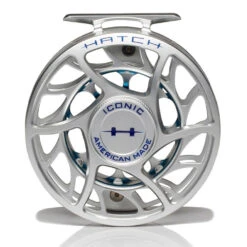 Hatch Iconic 7 Plus Fly Reel -Orvis Shop Iconic7PlusReelClearBlueLargeArborFront