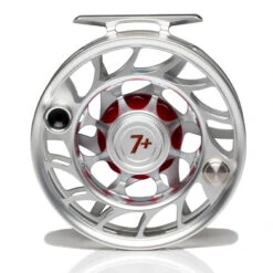 Hatch Iconic 7 Plus Fly Reel -Orvis Shop Iconic7PlusReelClearRedLargeArborBack