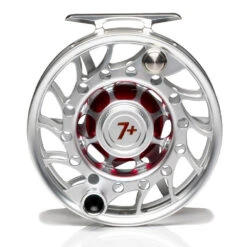 Hatch Iconic 7 Plus Fly Reel -Orvis Shop Iconic7PlusReelClearRedMidArborBack